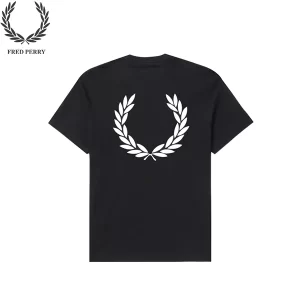 FRED PERRY 寬鬆背部膠印 麥穗刺繡短袖 休閒T恤 #夏季新款 M7784