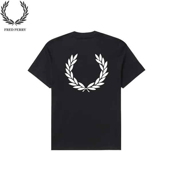 1 FRED PERRY 寬鬆背部膠印 麥穗刺繡短袖 休閒T恤 #夏季新款 M7784