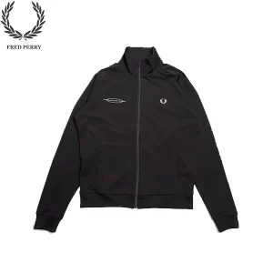 FRED PERRY 塗鴉感麥穗印花 立領拉鍊外套 防風夾克 男女同款