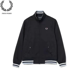 FRED PERRY 麥穗繡花 立領拉鍊防風夾克 雙口袋裝裱 男女同款【4色選擇】