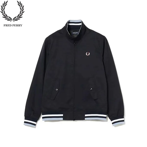 1 FRED PERRY 麥穗繡花 立領拉鍊防風夾克 雙口袋裝裱 男女同款【4色選擇】