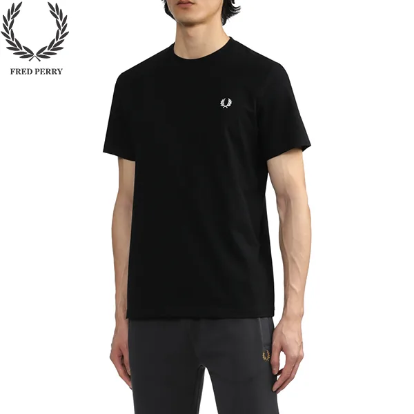 FRED PERRY 寬鬆背部膠印 麥穗刺繡短袖 休閒T恤 #夏季新款 M7784