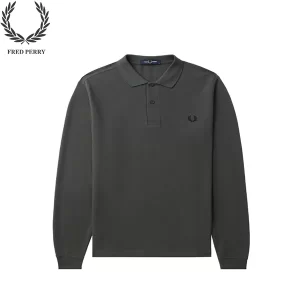 FRED PERRY 25AW刺繡 麥穗長袖Polo衫 高士PP線織領螺紋 男款【4色可選】